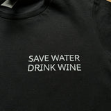 Save water drink wine t-shirt