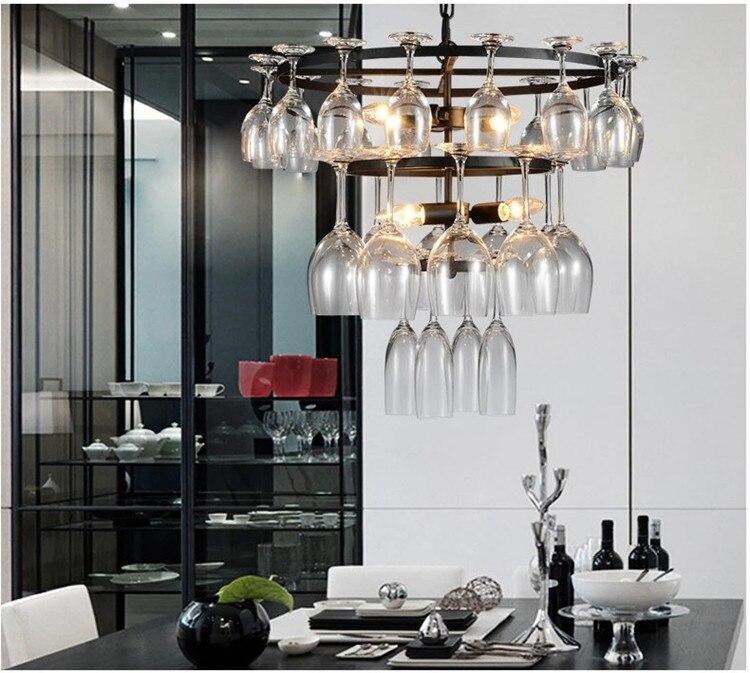 Chandelier and martini glass holder. Clever and pretty