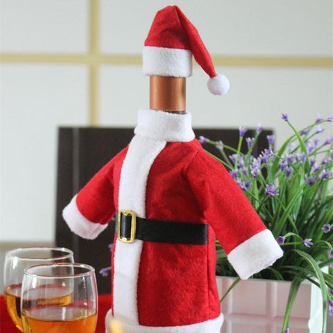 Christmas Wine Bottle Covers (Santa Coat & Hat) - Wine Is Life Store