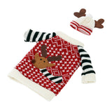 Christmas Wine Bottle Deer Outfit - Wine Is Life Store
