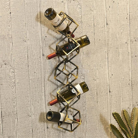 Creative Geometric Wine Bottle Hanging Rack - Wine Is Life Store
