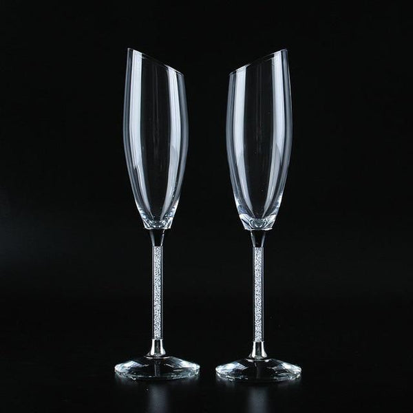 Elegant Champagne Wedding Glasses (Flutes) - Wine Is Life Store