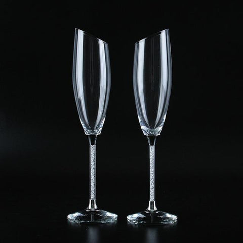 Elegant Champagne Wedding Glasses (Flutes) - Wine Is Life Store