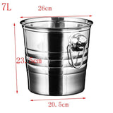 Stainless Champagne Steel Ice Bucket (Golden & Silver) - Wine Is Life Store