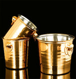Stainless Champagne Steel Ice Bucket (Golden & Silver) - Wine Is Life Store