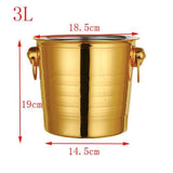 Stainless Champagne Steel Ice Bucket (Golden & Silver) - Wine Is Life Store