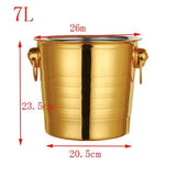 Stainless Champagne Steel Ice Bucket (Golden & Silver) - Wine Is Life Store