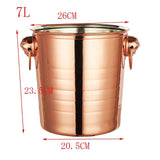 Stainless Champagne Steel Ice Bucket (Golden & Silver) - Wine Is Life Store