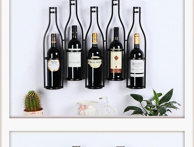 Wine Bottle Metal Wall Rack (Holder)