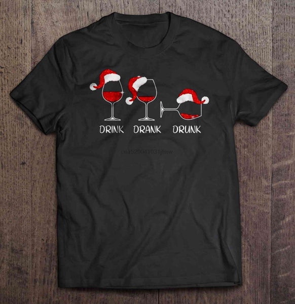 Wine Glass Christmas T-shirt - Wine Is Life Store