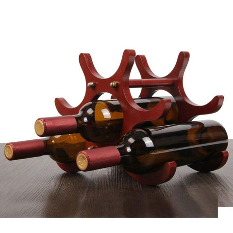 Wooden Minimalistic Bottle Rack - Wine Is Life Store