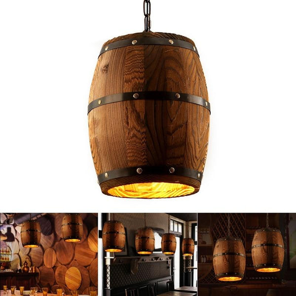 Wooden Wine Barrel Chandelier - Wine Is Life Store