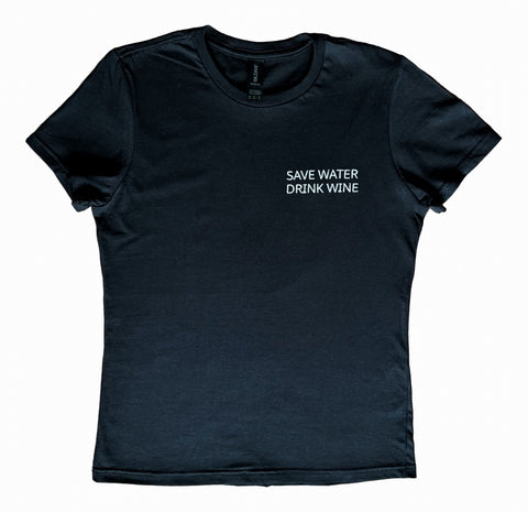 Save water drink wine t-shirt