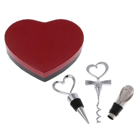 Heart Shaped Wine Tools Set - Wine Is Life Store