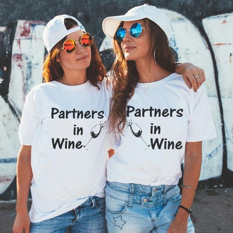 Partners In Wine T-shirts Set of 2