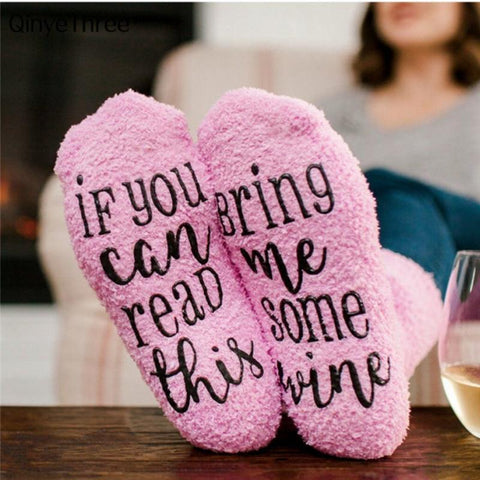 Pink 'Bring me Wine' Socks - Wine Is Life Store