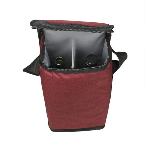 Portable Two-compartment Wine Insulation Thermobag - Wine Is Life Store
