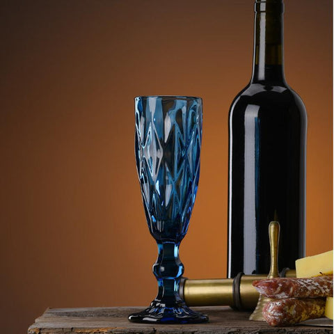 Retro Embossed Wine Glasses (set of 2) - Wine Is Life Store