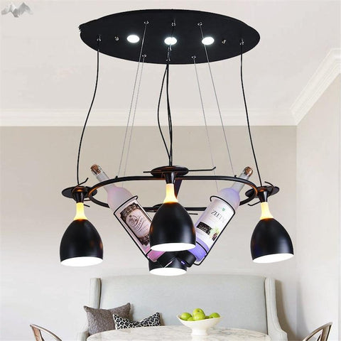 Round Wine Bottle Chandelier - Wine Is Life Store