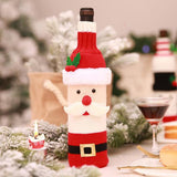 Santa Claus & Snowman Christmas Wine Bottle Cover - Wine Is Life Store
