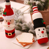 Santa Claus & Snowman Christmas Wine Bottle Cover - Wine Is Life Store