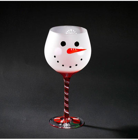 Snowman Christmas Wine Glass - Wine Is Life Store