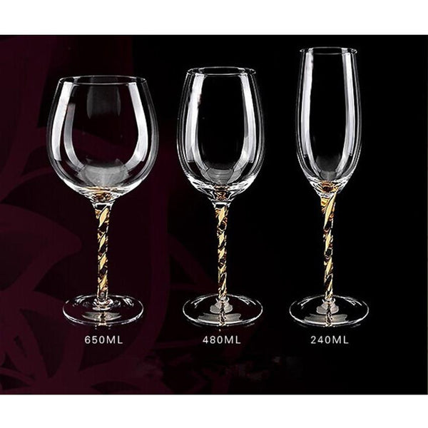 Wine Glass with Twisted Stem
